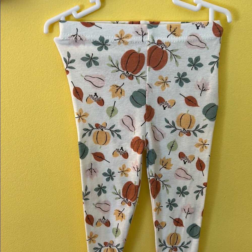 Orange and White Pajama Set with Hey Pumpkin Design - Picture 3 of 5